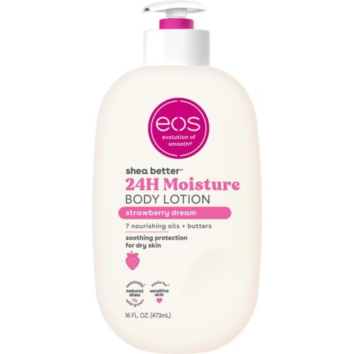 eos Shea Better Strawberry Dream Body Lotion 16oz | 24H Moisture Vegan – store.byteboxglobal.com