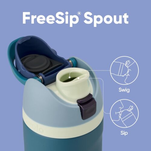 Owala FreeSip Insulated Stainless Steel Water Bottle with Straw – 24 oz Denim | Leak-Proof, BPA-Free, Double Wall Cold Flask – store.byteboxglobal.com