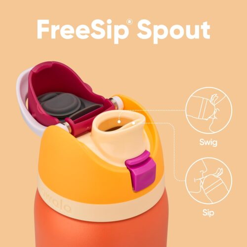 Owala FreeSip Insulated Stainless Steel Water Bottle with Straw – 24 oz Citrus Crush | Leak-Proof, BPA-Free, Double Wall Vacuum Flask – store.byteboxglobal.com